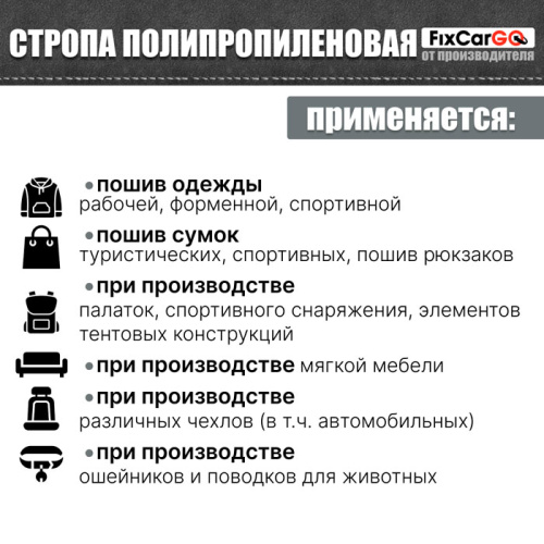 Лента ременная со светоотражающей нитью 30 мм, 0,95 т.